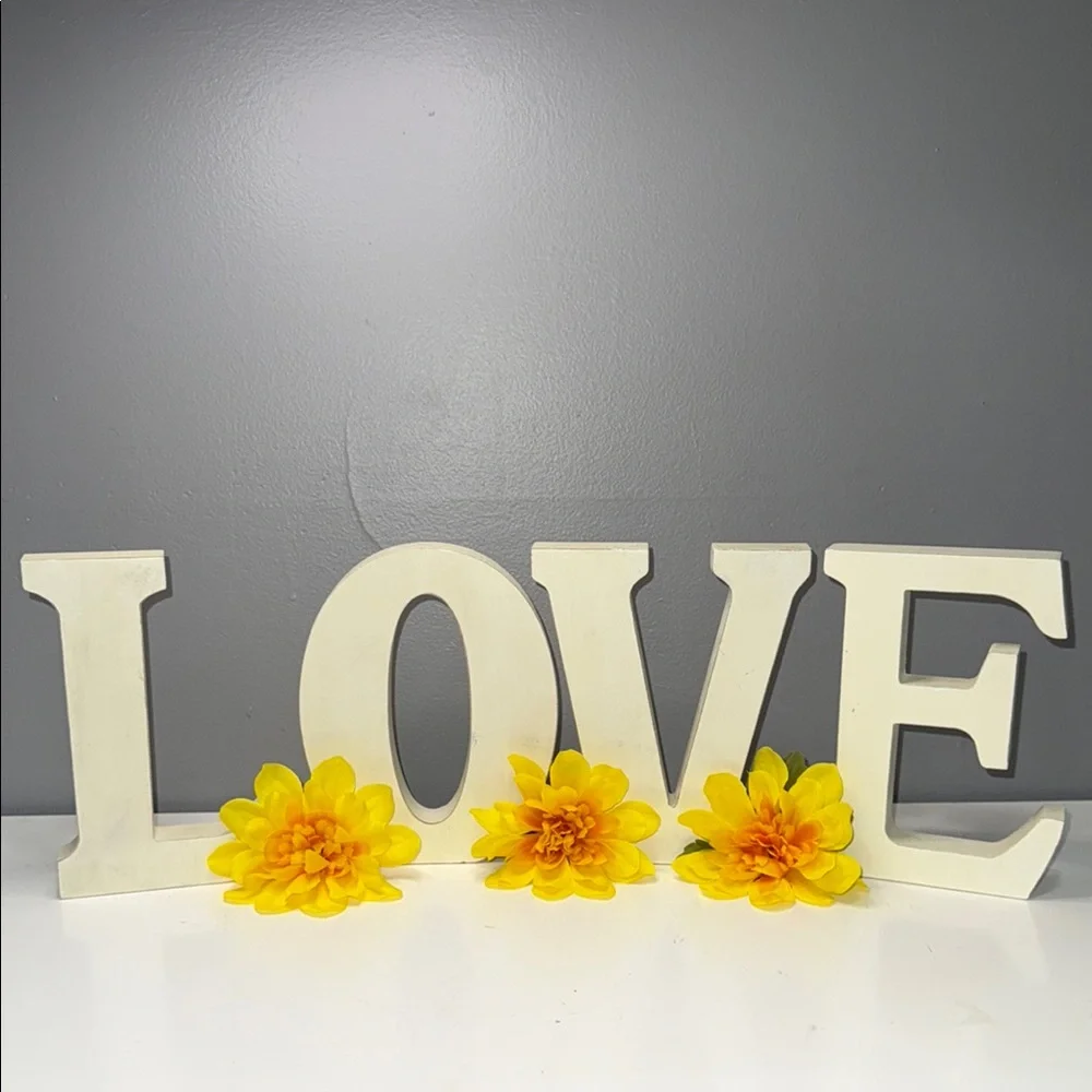Source Unknown Cream LOVE Wall Decor